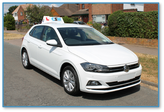 Volkswagon Polo SEL is the manual CSM - Driving School training vehicle available for lessons in Enfield, Barnet, North London & Hertfordshire.